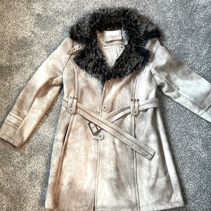 Tasha Polizzi suede & shearling coat